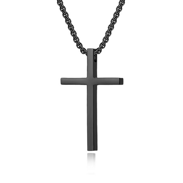 Eron - Halsband Kors Christian Svart