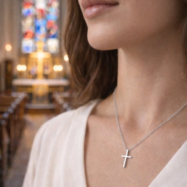 Anna K Jewelry - Halsband Kors Classic Stål