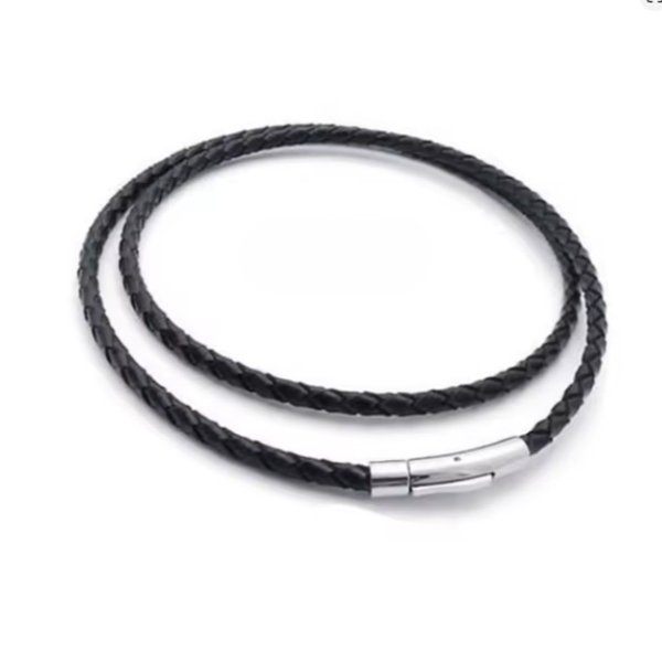 Eron - Halsband Läder Flätat