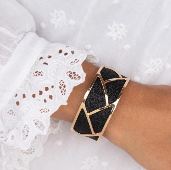 Les Georgettes - Armband 25 Tresse Guld