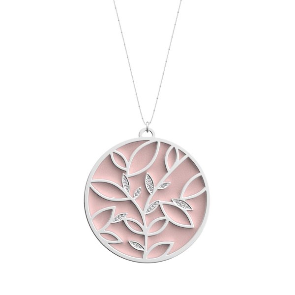 Les Georgettes - Band Till Halsband Rund Grå / Rosa