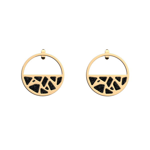 Les Georgettes - Örhängen Ring 30 Girafe Guld