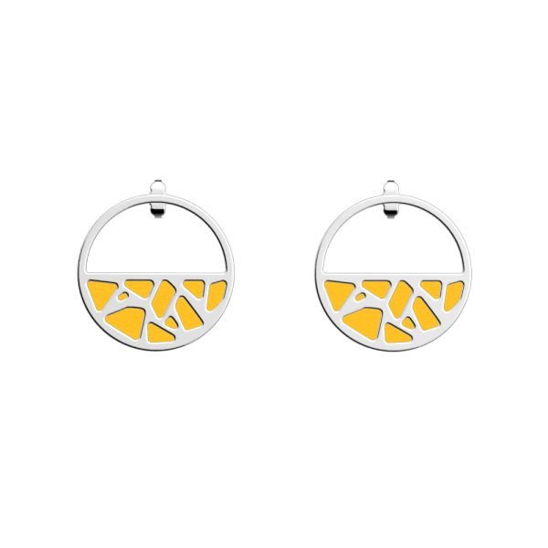 Les Georgettes - Örhängen Ring 30 Girafe Silver