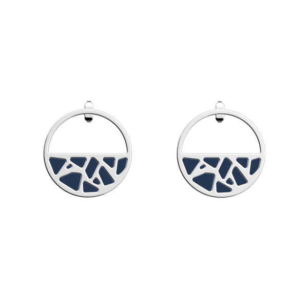 Les Georgettes - Örhängen Ring 30 Girafe Silver