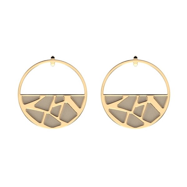 Les Georgettes - Örhängen Ring 43 Girafe Guld