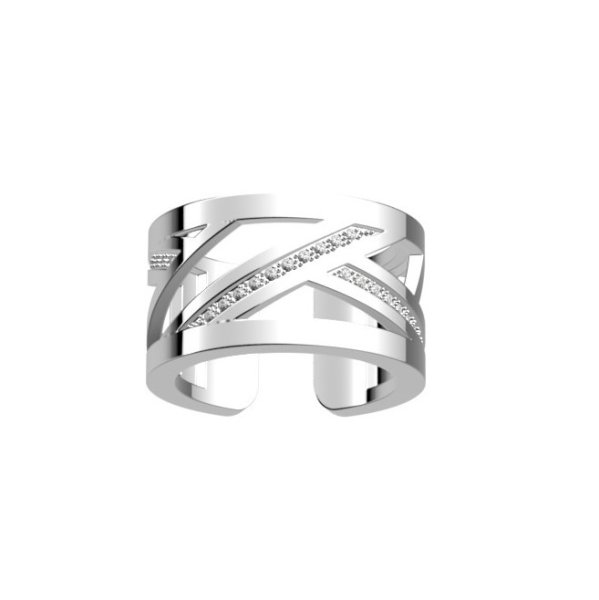 Les Georgettes - Ring 1,2 Ruban Silver CZ