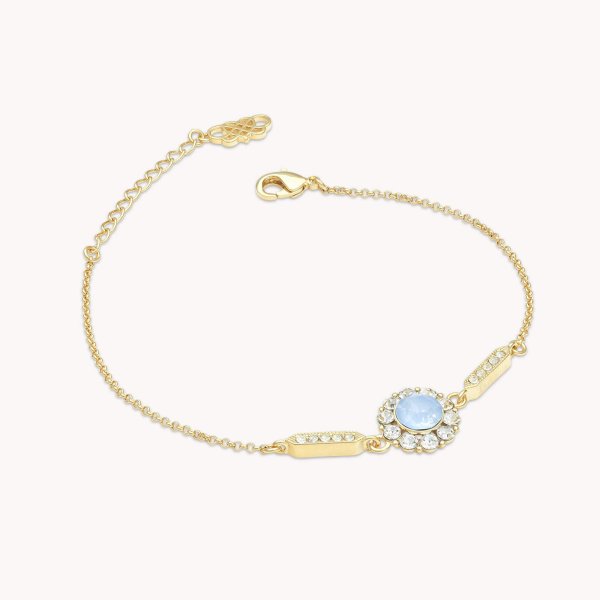 Lily and Rose - Armband Miss Sofia Guld Sky Blue