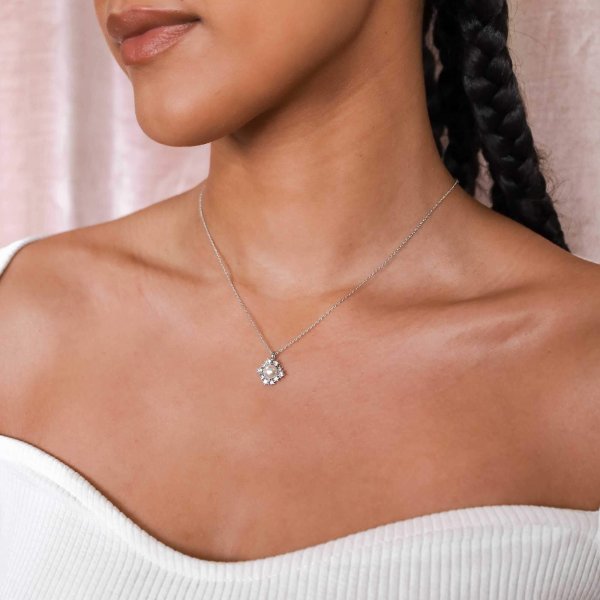 Lily and Rose - Halsband Emily Silver Ivory