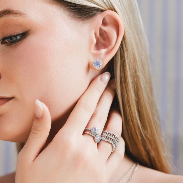 Lily and Rose - Örhängen Delphine Silver Lavender