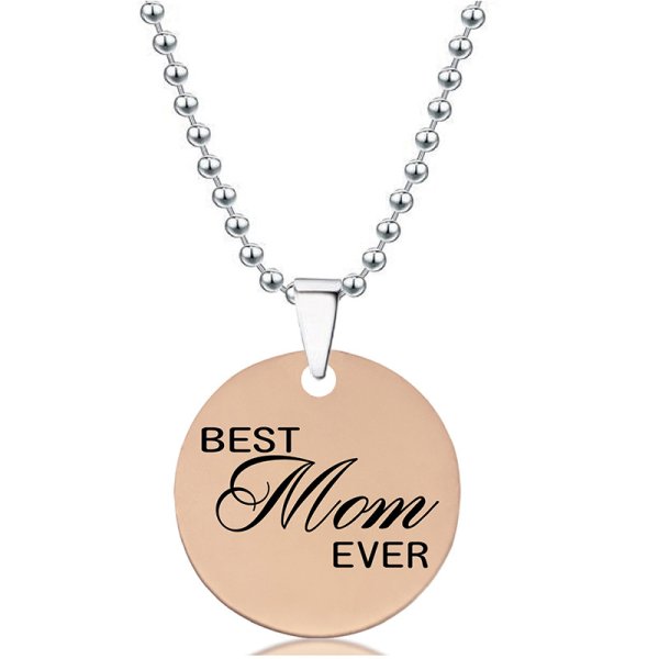 Love Words Jewellery - Halsband Best Mom Ever Rosé