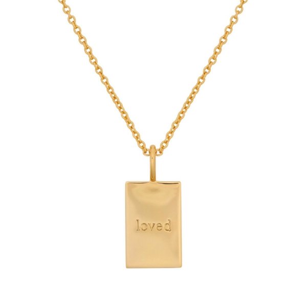 Love Words Jewellery - Halsband Message Loved Guld