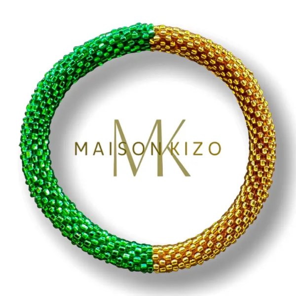 Maison Kizo - Armband Nepal Pattern Fields Grön