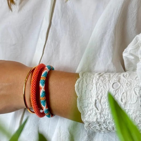 Maison Kizo - Armband Nepal Pattern Original Turkose