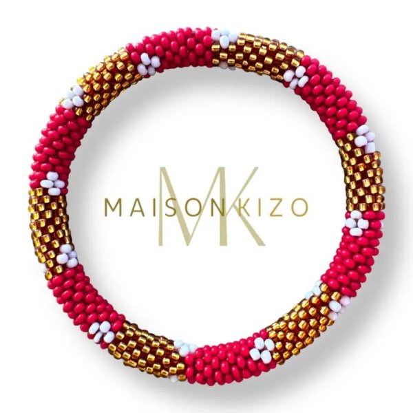 Maison Kizo - Armband Nepal Pattern Ruby Dusk