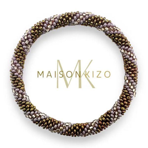 Maison Kizo - Armband Nepal Pattern Twisted Mörkbrun