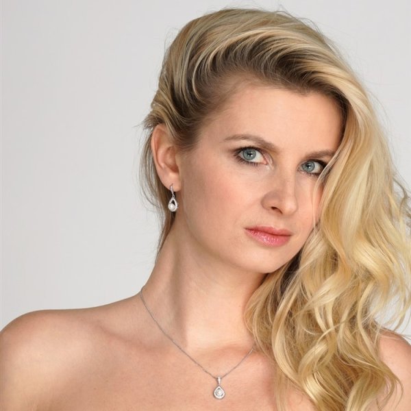 Mariell - Halsband + Örhängen Framed Silver