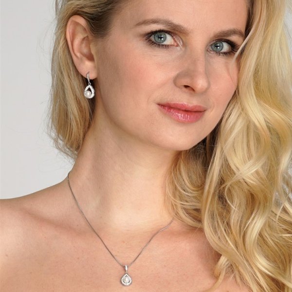 Mariell - Halsband + Örhängen Framed Silver