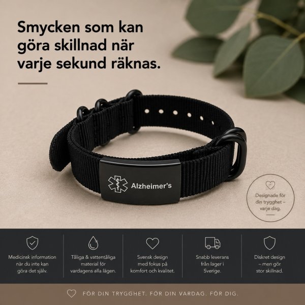 Medicinskt ID-armband - Alzheimer's