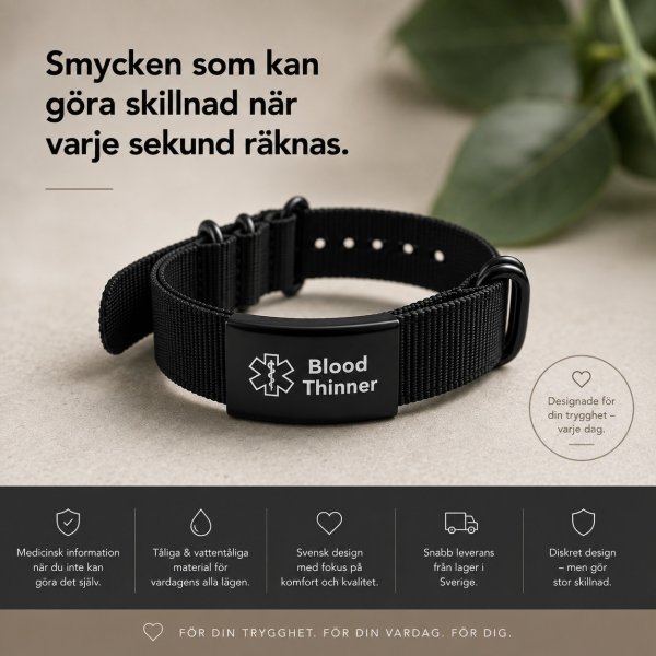 Medicinskt ID-armband - Blood Thinner