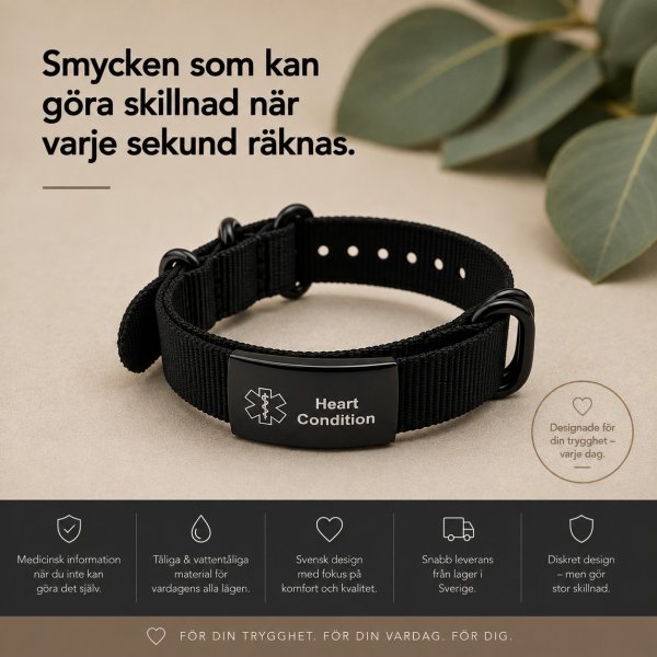 Medicinskt ID-armband - Heart Condition