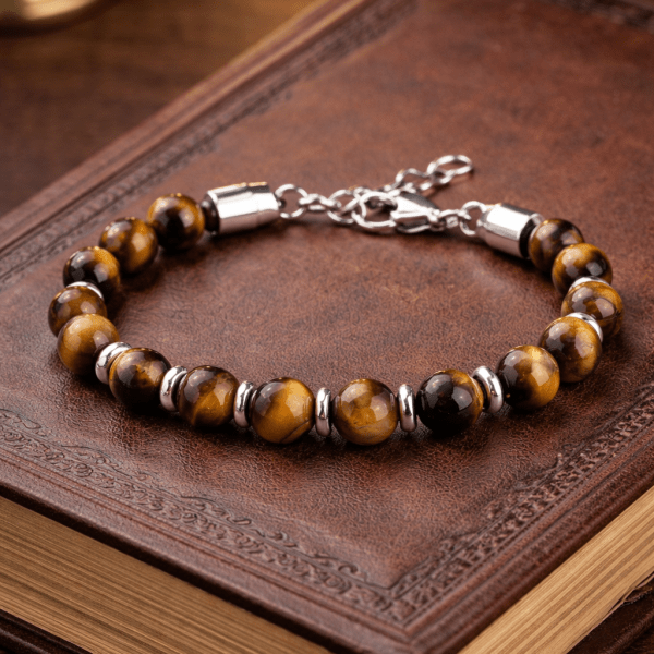 Eron - Armband Anders 0,8 Brun Tigeröga