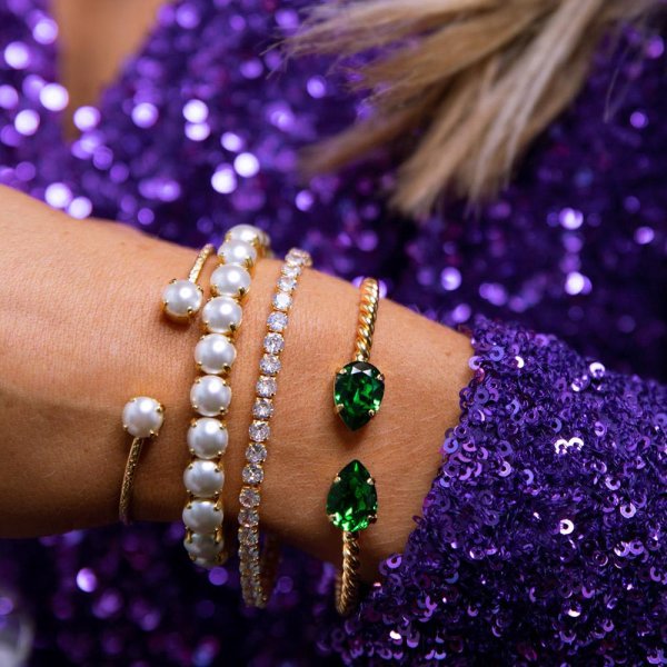 Caroline Svedbom - Armband Gia Stud Pearl Guld Vit