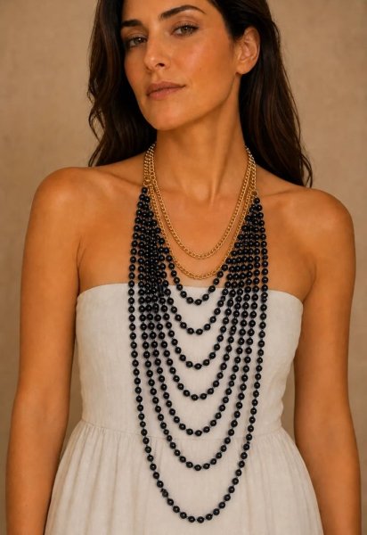 Miss Minna - Halsband Almería Svart