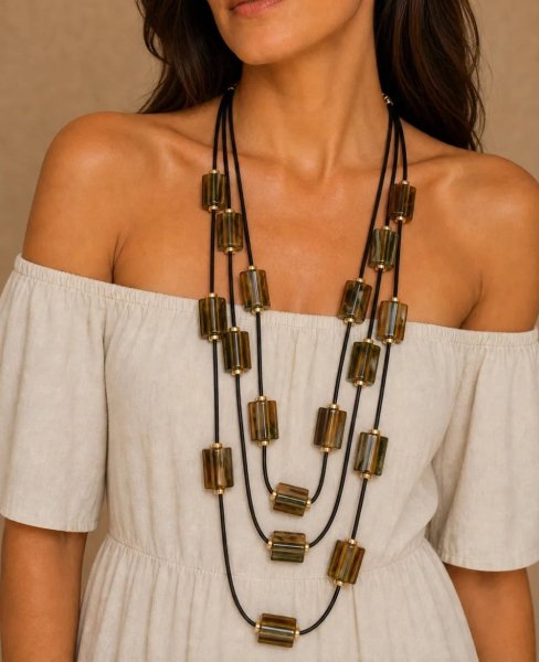 Miss Minna - Halsband Milano Brun
