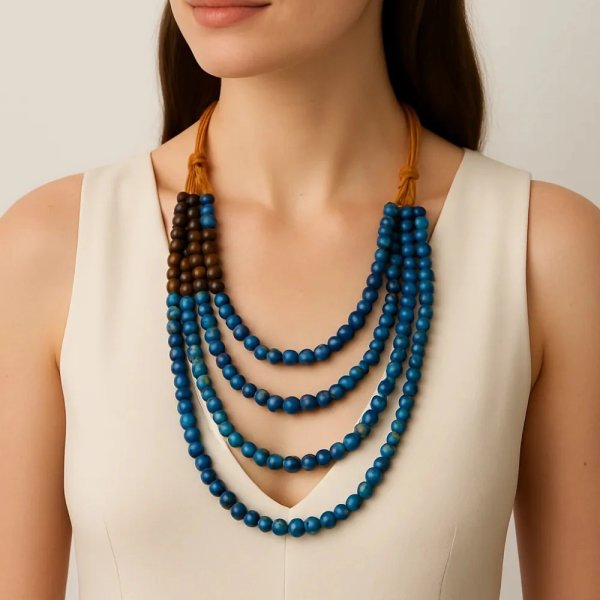 Miss Minna - Halsband Santorini Blå