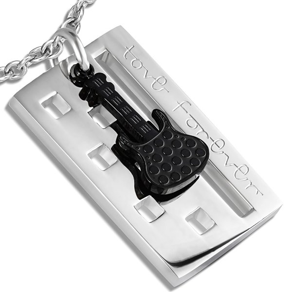 Love Words Jewellery - Parsmycken Halsband 2st Gitarr Love