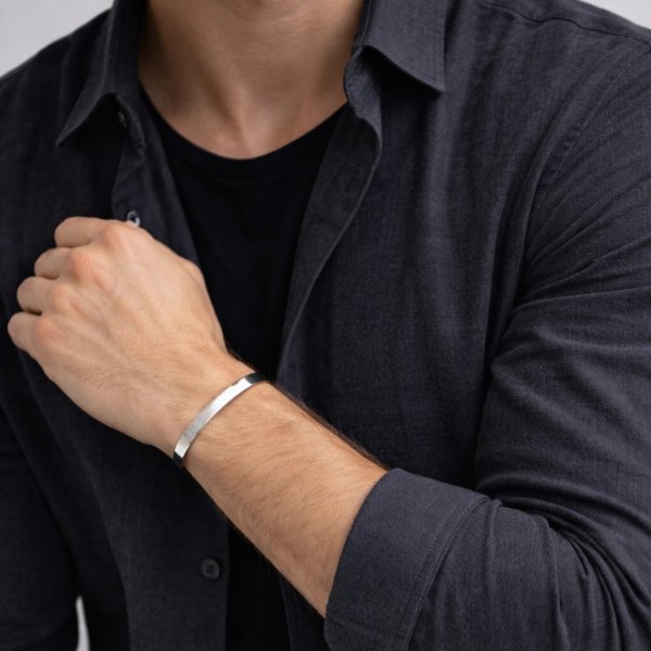 Eron - Armband Plain Stål 0,6