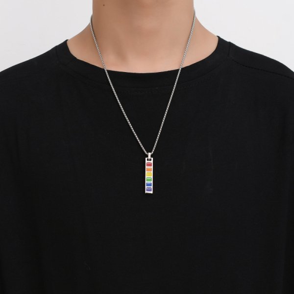 Pride - Halsband Six Colors Stål