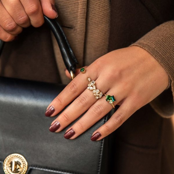 Caroline Svedbom - Ring Isa Guld Green Combo