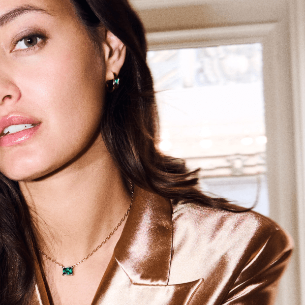 Sif Jakobs - Halsband Ellera Quadrato Guld Grön