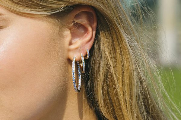 Sif Jakobs - Örhängen Ellera Grande Guld Blå