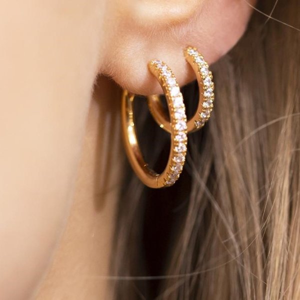 Sif Jakobs - Örhängen Ellera Medium Guld Klar