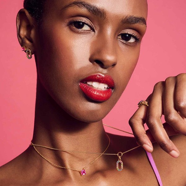 Sif Jakobs - Örhängen Ellera Quadrato Guld Rosa