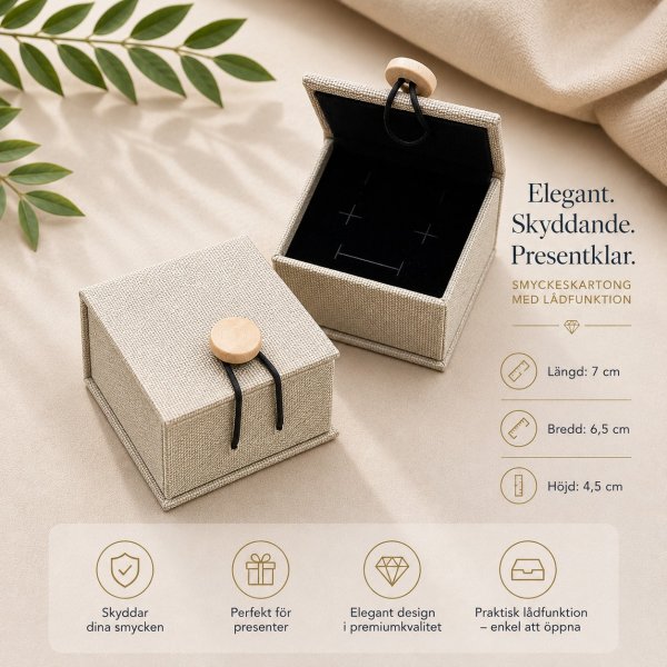 Smyckesask Linne Plain
