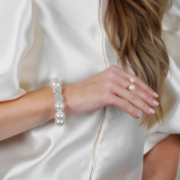 Snö of Sweden Armband Snö Icon One Silver Vit