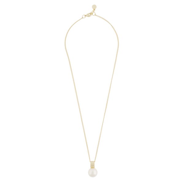 Snö of Sweden Halsband Adriana Kort Vit Guld