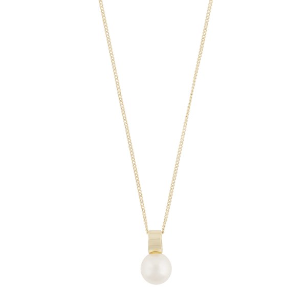 Snö of Sweden Halsband Adriana Kort Vit Guld
