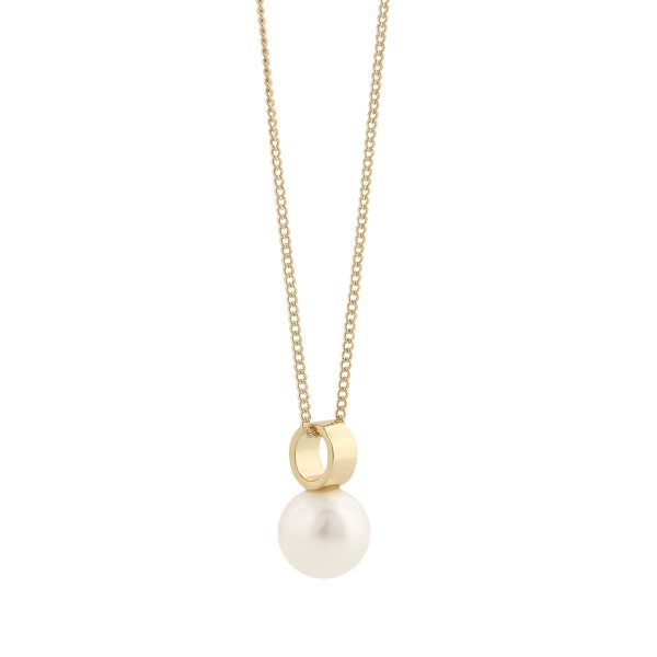 Snö of Sweden Halsband Adriana Kort Vit Guld