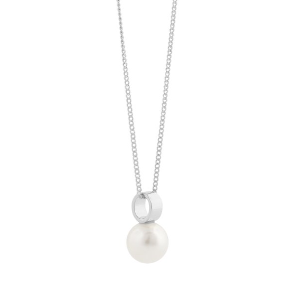Snö of Sweden Halsband Adriana Kort Vit Silver
