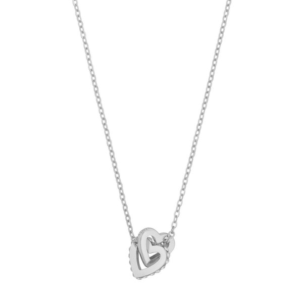 Snö of Sweden Halsband Connected Heart Silver