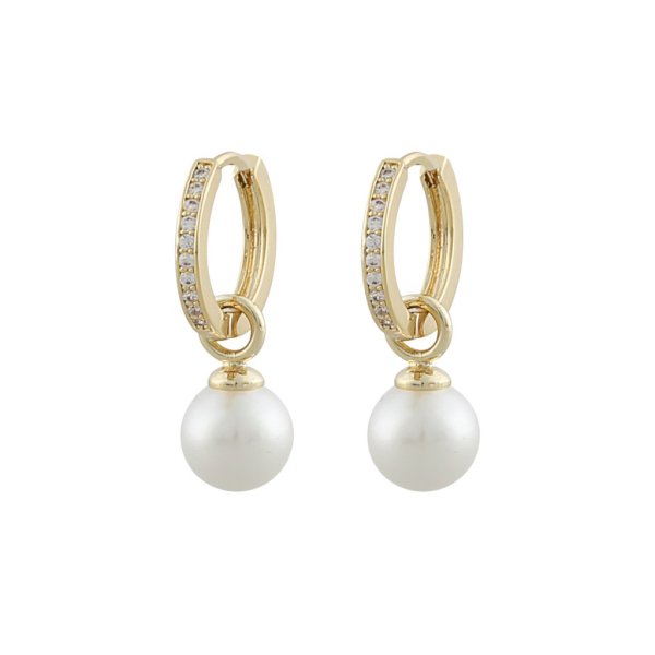 Snö of Sweden Örhängen Core Pearl Guld