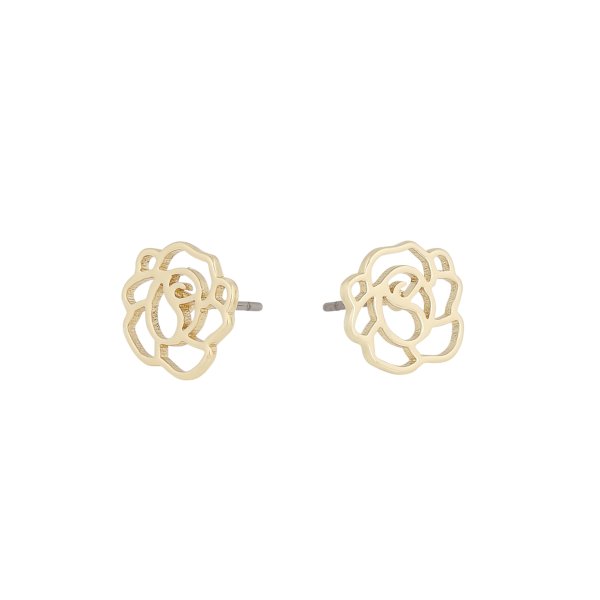 Snö of Sweden Örhängen Flora Rose Studs Guld