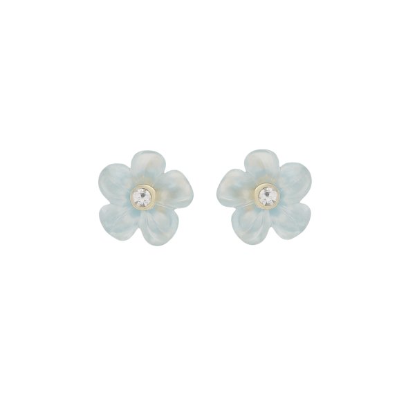 Snö of Sweden Örhängen Florette Blå Studs