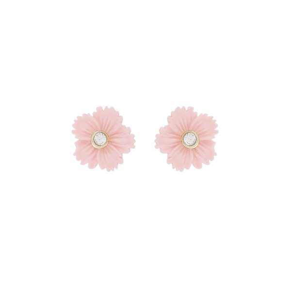 Snö of Sweden Örhängen Florette Rosa Studs