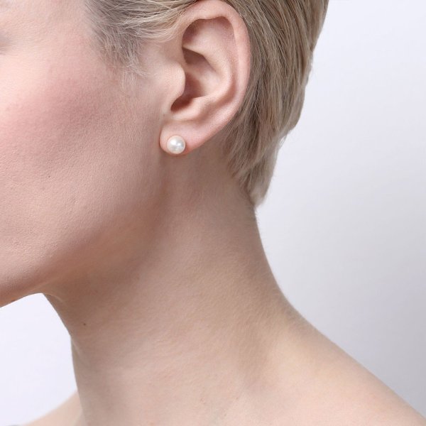 Snö of Sweden Örhängen Laney Medium Vit