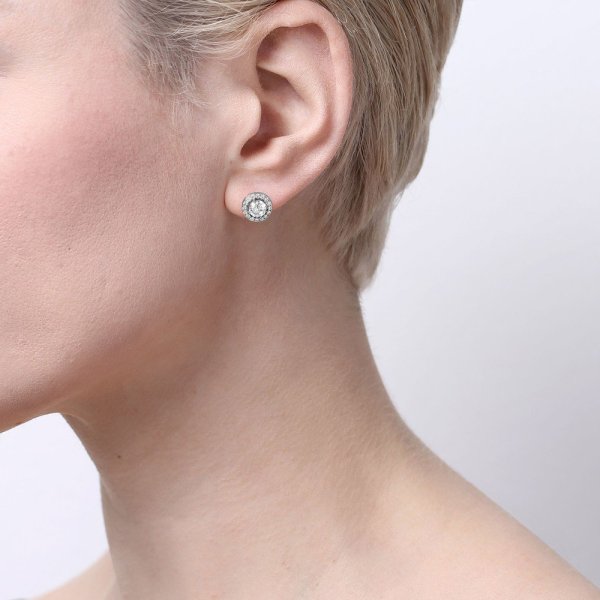 Snö of Sweden Örhängen Lou Round Silver